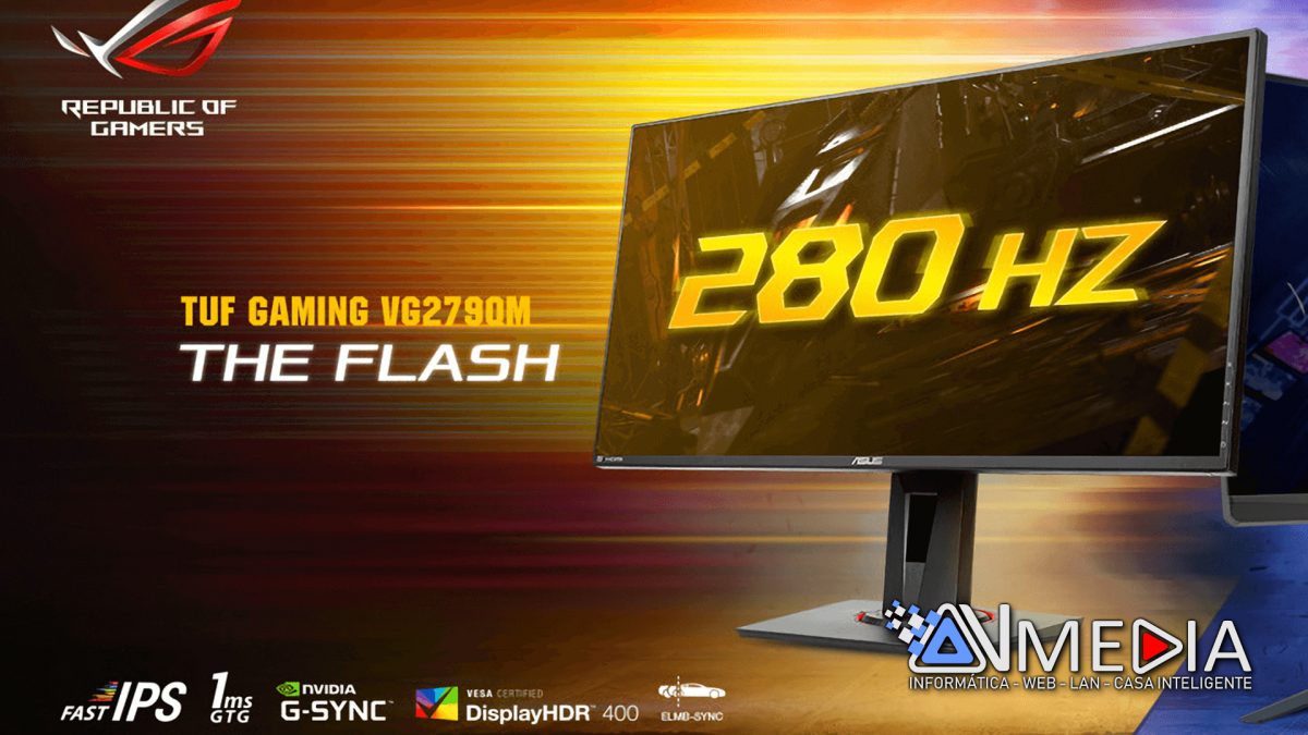 Asus está vendiendo un monitor con soporte de 280Hz en Taiwán.